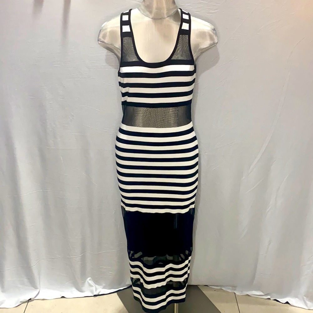 Fashion Nova Mesh Cut-Outs Dress (L)